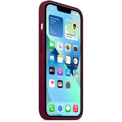 Накладка силиконовая MItrifON для iPhone 13 (6.1") без логотипа Бургунди №67 - фото 22803