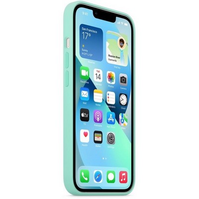 Накладка силиконовая MItrifON для iPhone 13 (6.1") без логотипа Spearmint Мята №50 - фото 22815