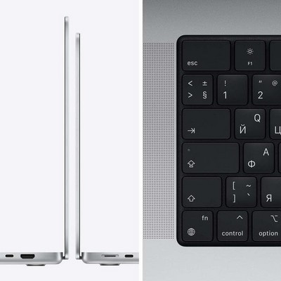 Ноутбук Apple MacBook Pro 14 Late 2021 (Apple M1 Pro, 16Gb, 1Tb SSD) MKGT3RU, серебристый - фото 24115