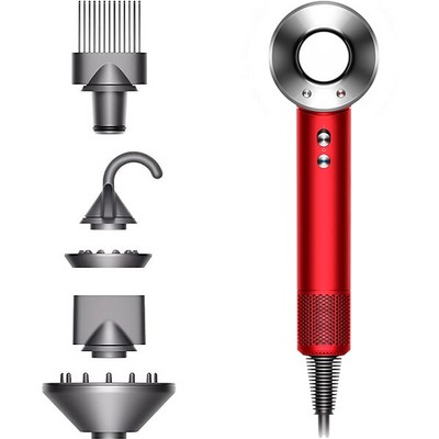 Фен Dyson Supersonic HD07 Red/Nickel, красный/никель - фото 30060