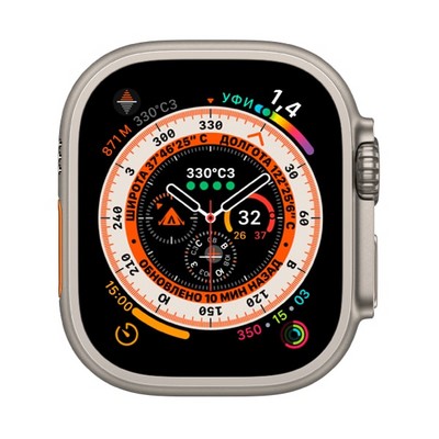 Умные часы Apple Watch Ultra GPS + Cellular 49mm Natural Titanium Case, без ремешка - фото 30934