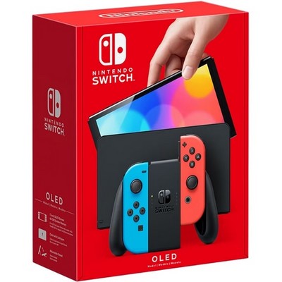 Игровая консоль Nintendo Switch OLED 64GB Neon Blue/Neon Red - фото 36277