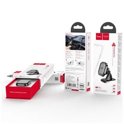 Автомобильный держатель Hoco S47 Fuerte series center console magnetic car holder магнитный универсальный черный - фото 38157