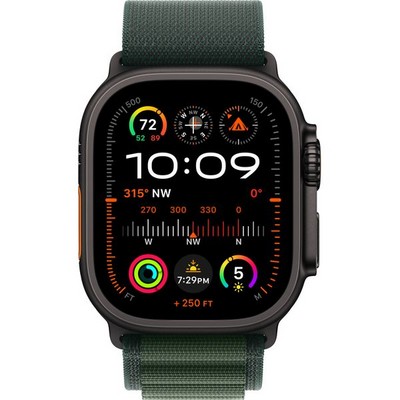 Умные часы Apple Watch Ultra 2 (2024) GPS + Cellular 49mm Black Alpine Loop Dark Green - фото 42824