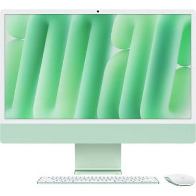 Моноблок Apple iMac 24" Retina 4,5K 2024 (M4, 8-Core CPU, 8-Core GPU, 16 Гб, 256 Гб SSD) MWUE3, зеленый - фото 44293
