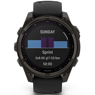 Умные часы Garmin Fenix 8 47mm Solar Sapphire Titanium Carbon Gray 010-02906-11 - фото 46928