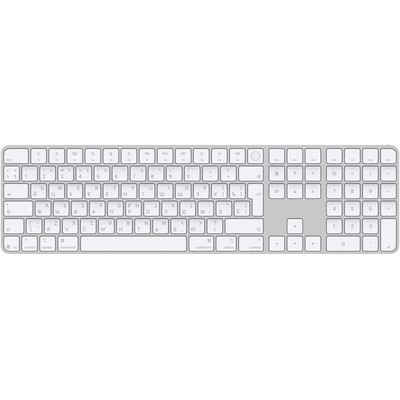 Беспроводная клавиатура Apple Magic Keyboard с Touch ID и цифровой панелью (USB-C), белый - фото 48787