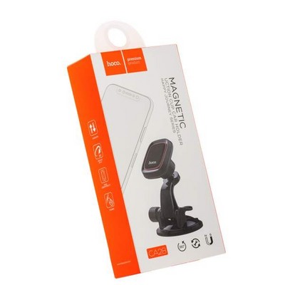 Автомобильный держатель Hoco CA28 Happy journey series suction cup magnetic holder магнитный универсальный с присоской черный - фото 6869
