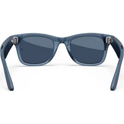Умные очки Ray-Ban Wayfarer RW4006 Matte Jeans Transparent/ Dusty Blue Polarized - фото 49893