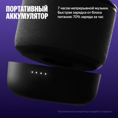 Умная колонка Яндекс Станция Мини 3 Про с Алисой, Zigbee, черный - фото 49978