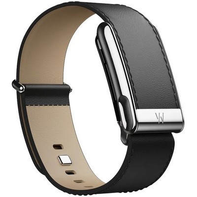 Кожаный люксовый ремешок Whoop LeatherLuxe Straight MG Black/Cream with Titanium - фото 51073