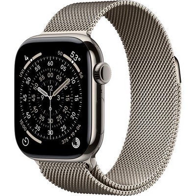 Умные часы Apple Watch Series 11, 42 mm, Natural Titanium Milanese Loop - фото 52086