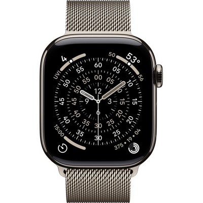 Умные часы Apple Watch Series 11, 42 mm, Natural Titanium Milanese Loop - фото 52087