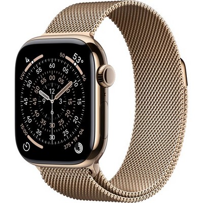 Умные часы Apple Watch Series 11, 42 mm, Gold Titanium Milanese Loop - фото 52089