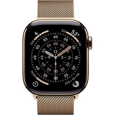 Умные часы Apple Watch Series 11, 42 mm, Gold Titanium Milanese Loop - фото 52090