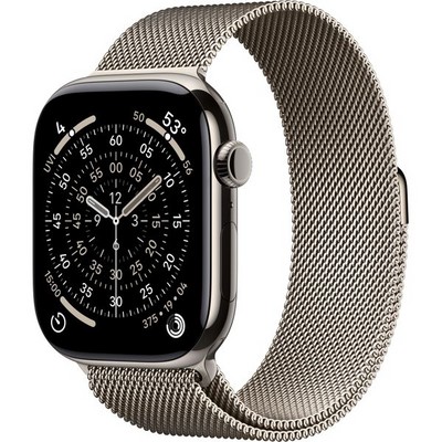 Умные часы Apple Watch Series 11, 46 mm, S-M/M-L Natural Titanium Milanese Loop - фото 52104