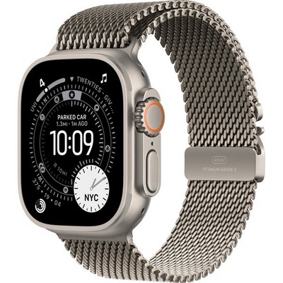 Умные часы Apple Watch Ultra 3, 49 mm, S/M/L Natural Titanium Milanese Loop - фото 52293