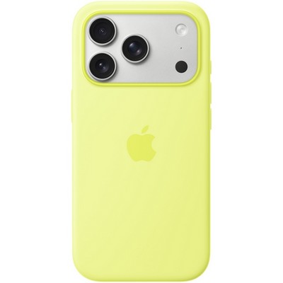 Чехол Apple iPhone 17 Pro Silicone Case with MagSafe Neon Yellow - фото 53227