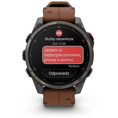 Умные часы Garmin Fenix 8 Pro 47mm Amoled Sapphire Titanium Carbon Grey Chestnut Leather 010-03198-40 - фото 55835