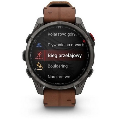 Умные часы Garmin Fenix 8 Pro 47mm Amoled Sapphire Titanium Carbon Grey Chestnut Leather 010-03198-40 - фото 55851