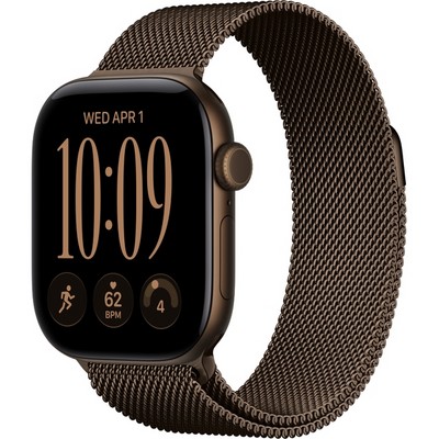 Умные часы Apple Watch Series 12 42mm GPS Dark Bronze Aluminum Case with Dark Bronze Milanese Loop SM/ML - фото 60712