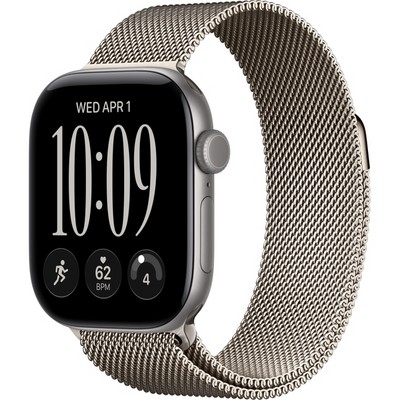 Умные часы Apple Watch Series 12 42mm GPS Space Gray Aluminum Case with Natural Milanese Loop SM/ML - фото 60718