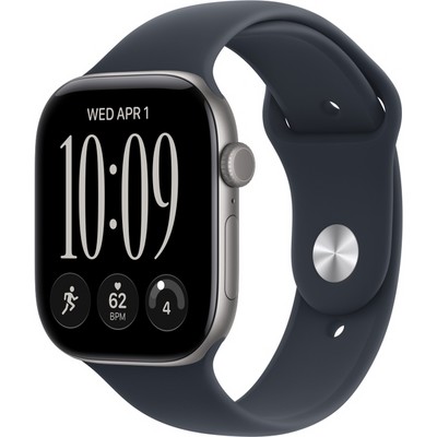 Умные часы Apple Watch Series 12 46mm GPS Space Gray Aluminum Case with Navy Blue Sport Band SM/ML - фото 60829