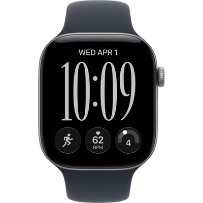 Умные часы Apple Watch Series 12 46mm GPS Space Gray Aluminum Case with Navy Blue Sport Band SM/ML - фото 60830