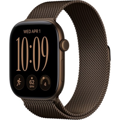 Умные часы Apple Watch Series 12 46mm GPS Dark Bronze Aluminum Case with Dark Bronze Milanese Loop SM/ML - фото 60841