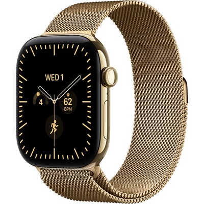 Умные часы Apple Watch Series 12 46mm GPS + Cellular Radiant Gold Titanium Case with Radiant Gold Milanese Loop SM/ML - фото 60853