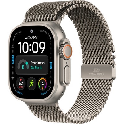 Умные часы Apple Watch Ultra 4 49mm GPS + Cellular Natural Titanium Case with Natural Titanium Milanese Loop S/M/L - фото 60931