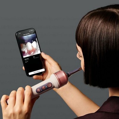 Электрическая зубная щетка Dyson CameraJet Electric Toothbrush with Flosser Ceramic Pink - фото 61191