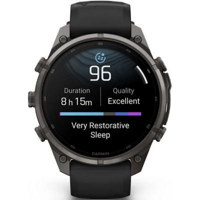 Умные часы Garmin Fenix 9 Pro 47mm Amoled Sapphire Carbon Gray DLC Titanium with Black/Pebble Gray Silicone (010-04336-16) - фото 61263