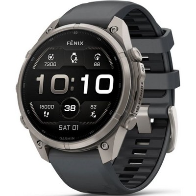 Умные часы Garmin Fenix 9 Pro 47mm Amoled Sapphire Titanium with Graphite/Black Silicone Band (010-04336-26) - фото 61273