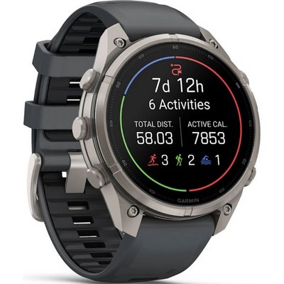 Умные часы Garmin Fenix 9 Pro 47mm Amoled Sapphire Titanium with Graphite/Black Silicone Band (010-04336-26) - фото 61275