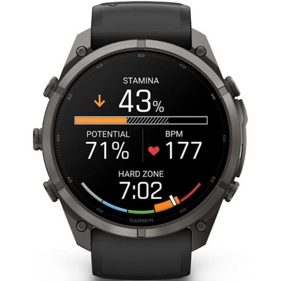 Умные часы Garmin Fenix 9 Pro 51mm Amoled Sapphire Carbon Gray DLC Titanium with Black/Pebble Gray Silicone (010-04337-16) - фото 61282