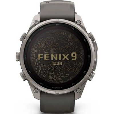 Умные часы Garmin Fenix 9 Pro 47mm Solar Sapphire Titanium with Pebble Gray/Silver Gray Silicone Band (010-04338-06) - фото 61624