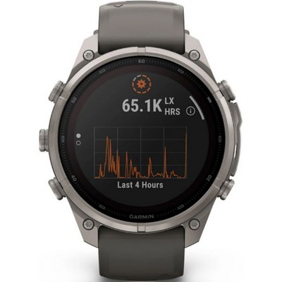 Умные часы Garmin Fenix 9 Pro 47mm Solar Sapphire Titanium with Pebble Gray/Silver Gray Silicone Band (010-04338-06) - фото 61625
