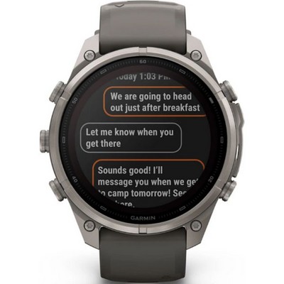 Умные часы Garmin Fenix 9 Pro 47mm Solar Sapphire Titanium with Pebble Gray/Silver Gray Silicone Band (010-04338-06) - фото 61628
