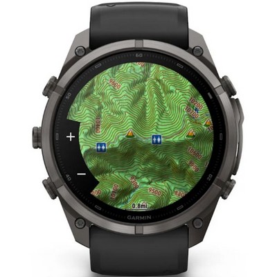 Умные часы Garmin Fenix 9 Pro inReach 51mm Amoled Sapphire Carbon Gray DLC Titanium with Black/Pebble Gray Silicone Band (010-0 - фото 61374