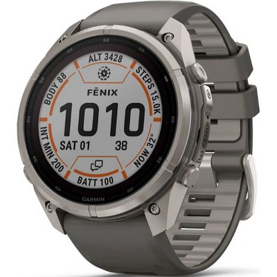 Умные часы Garmin Fenix 9 Pro inReach 51mm Solar Sapphire Titanium with Pebble Gray/Silver Gray Silicone Band (010-04339-01) - фото 61398