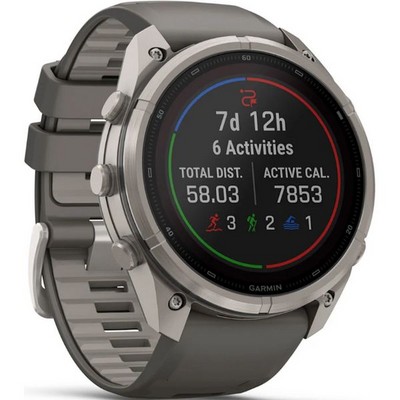 Умные часы Garmin Fenix 9 Pro inReach 51mm Solar Sapphire Titanium with Pebble Gray/Silver Gray Silicone Band (010-04339-01) - фото 61400