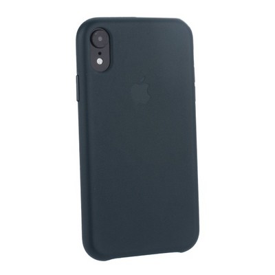 Чехол-накладка кожаная Leather Case для iPhone XR (6.1") Forest Green Темно-зеленый - фото 9003