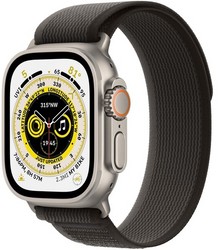 Умные часы Apple Watch Ultra GPS + Cellular, 49 мм, корпус из титана, ремешок Trail Loop черного/серого цвета MQF43