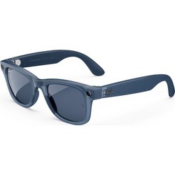 Умные очки Ray-Ban Wayfarer Matte Jeans Transparent/ Dusty Blue Polarized