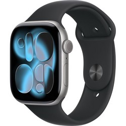 Умные часы Apple Watch Series 11, 46 mm, Space Gray Aluminium Black Sport Band