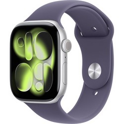 Умные часы Apple Watch Series 11, 46 mm, Silver Aluminium Purple Fog Sport Band