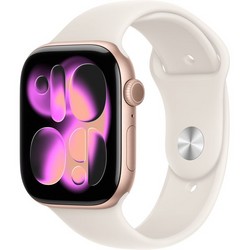 Умные часы Apple Watch Series 11, 46 mm, Rose Gold Aluminium Starlight Sport Band