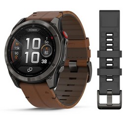 Умные часы Garmin Fenix 8 Pro 51mm Amoled Sapphire Titanium Carbon Grey Chestnut Leather 010-03199-40
