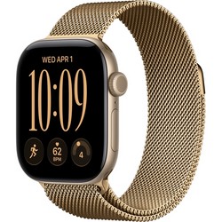 Умные часы Apple Watch Series 12 42mm GPS Light Gold Aluminum Case with Radiant Gold Milanese Loop SM/ML